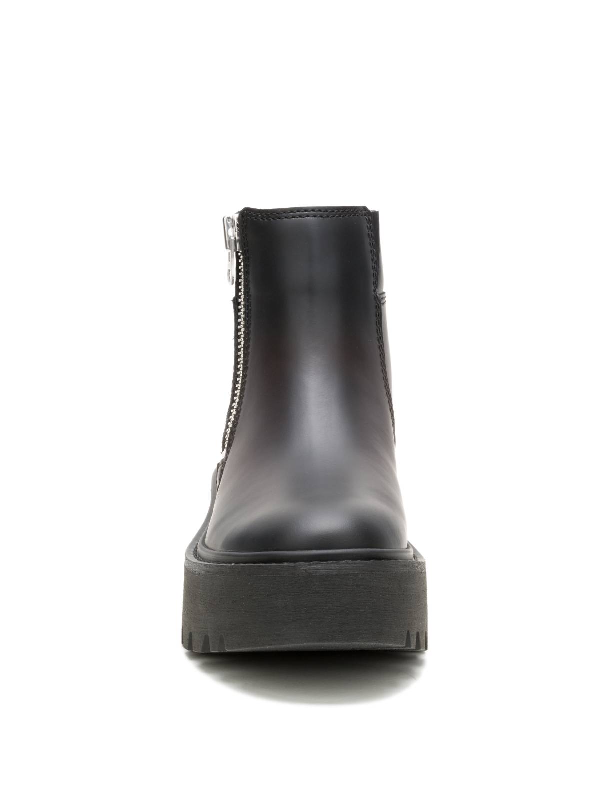 Botín Cuero Colorado Max Chelsea Mujer Negro Cat
