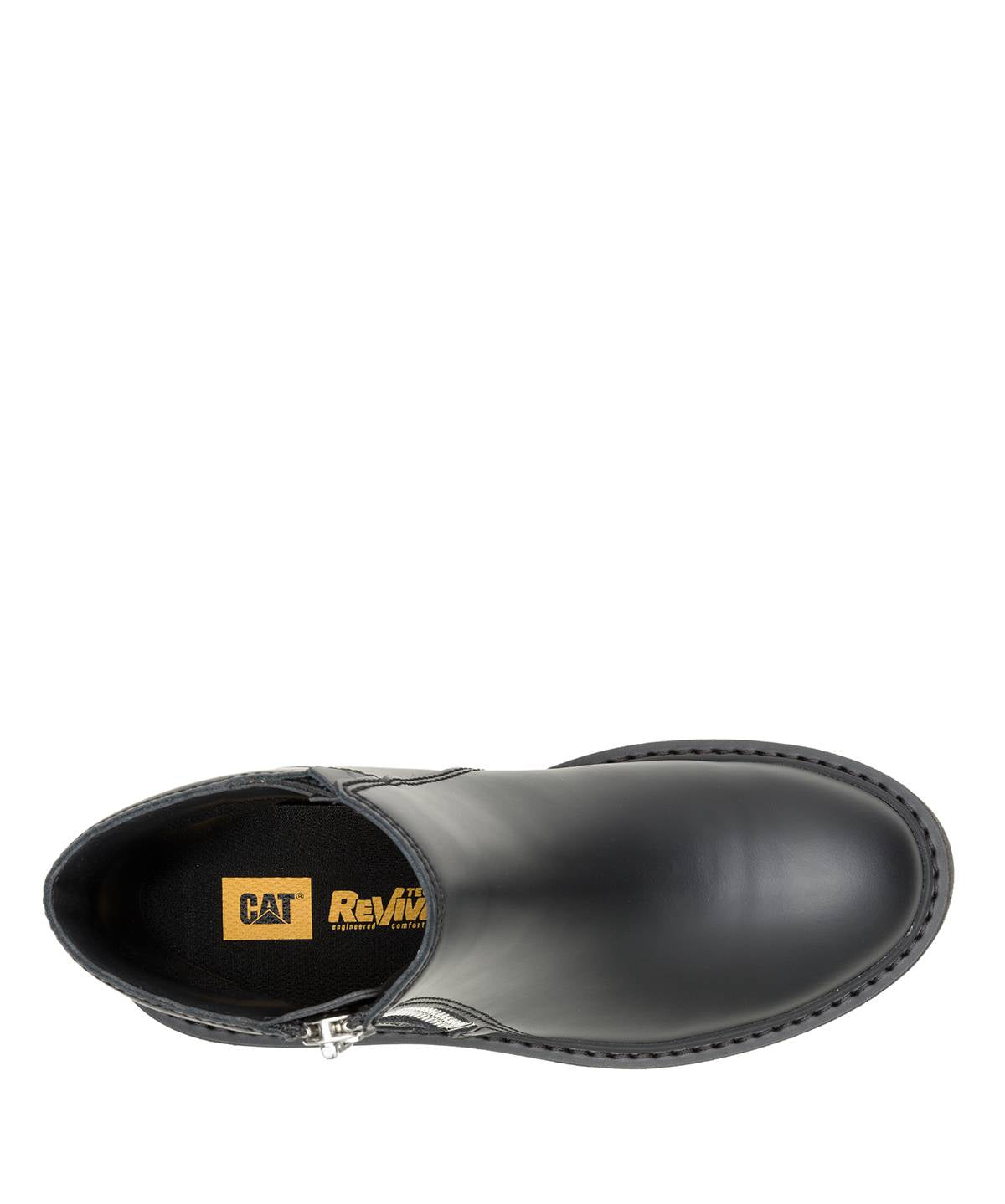 Botín Cuero Colorado Max Chelsea Mujer Negro Cat