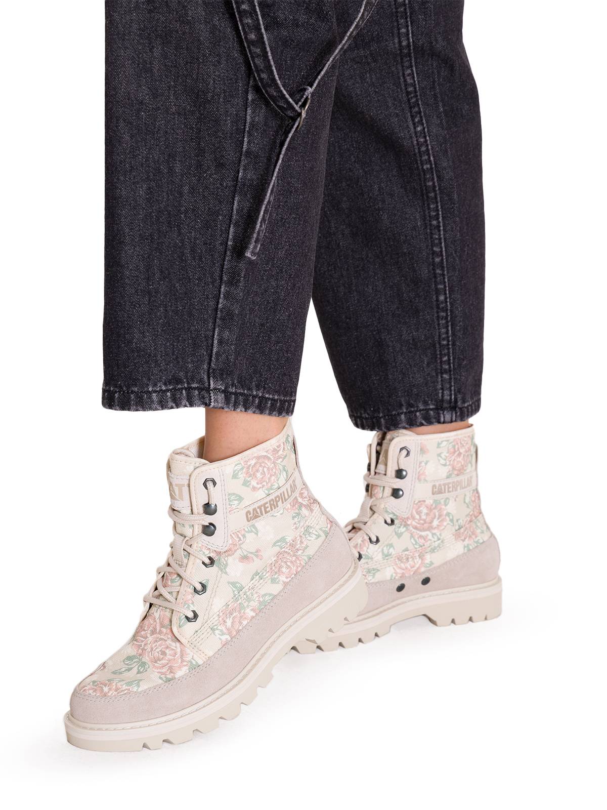 Botín Canvas Mujer Colorado Beige/Floral Cat
