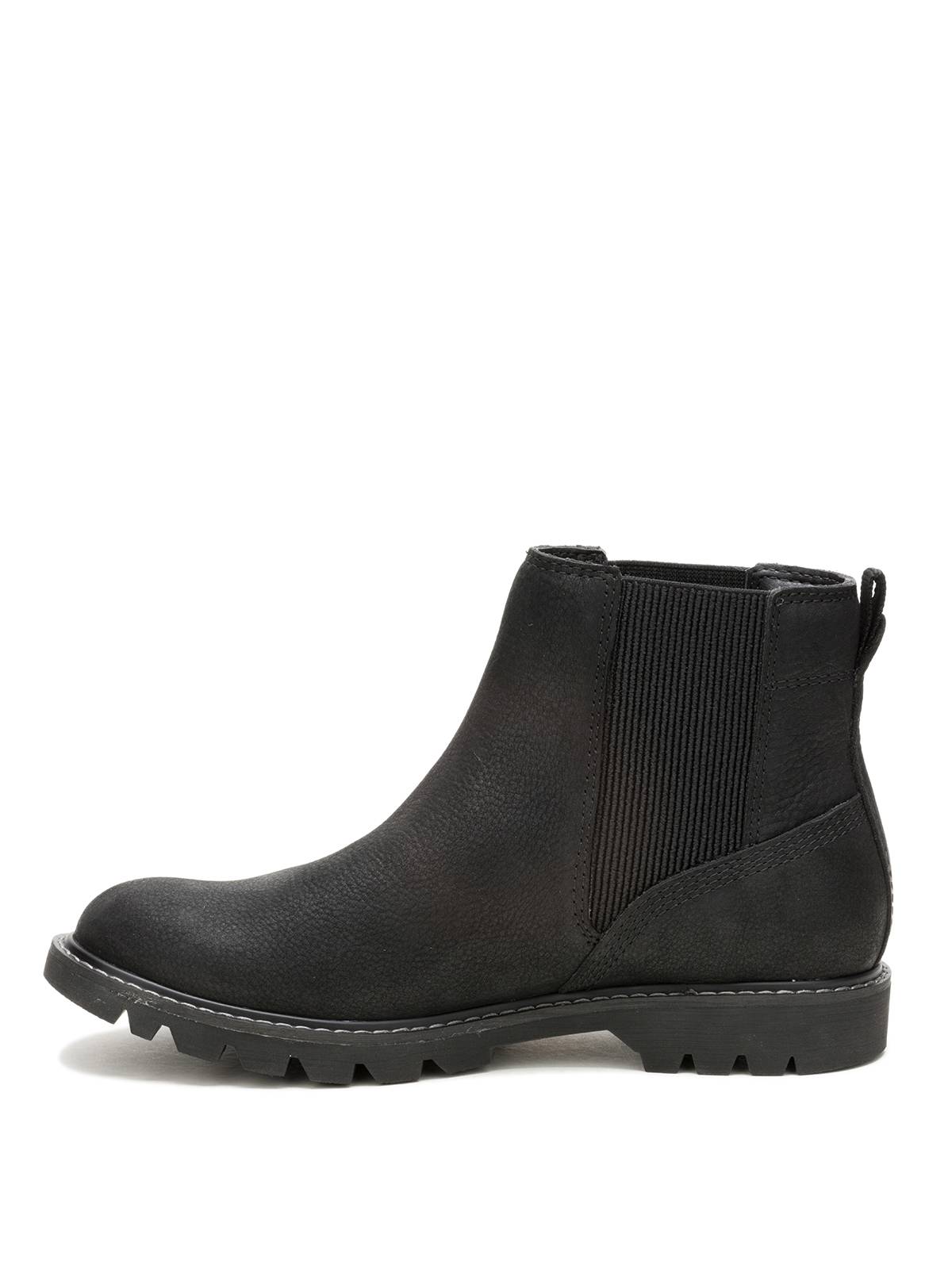 Botín Cuero Mujer Colorado Chelsea Negro Cat