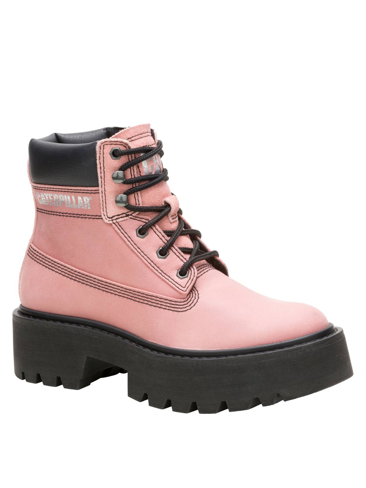 Botín Cuero Colorado Max 6 Zip Mujer Palo Rosa Cat