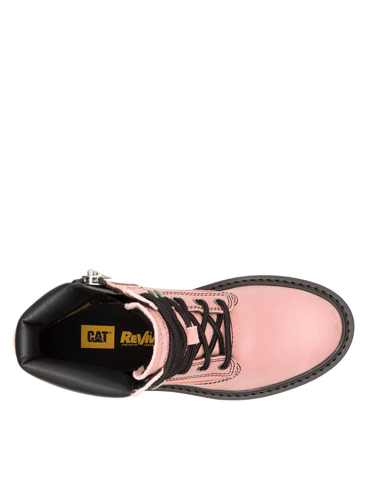 Botín Cuero Colorado Max 6 Zip Mujer Palo Rosa Cat