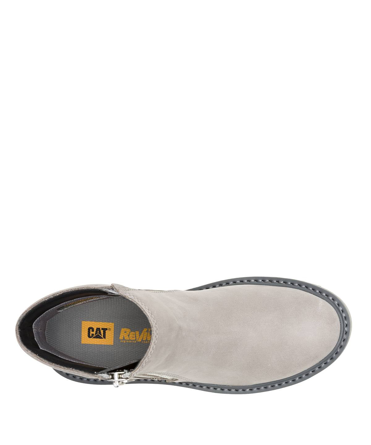Botín Cuero Colorado Max Chelsea Mujer Gris Cat