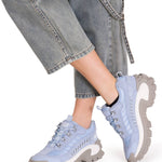 Zapatilla Casual Mujer Intruder Azul Claro Cat