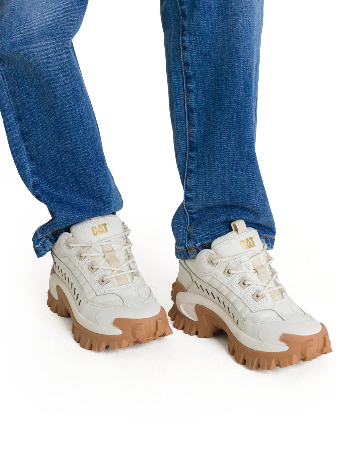 Zapatilla Cuero Mujer Intruder Blanca Cat