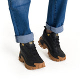 Zapatilla Con Caña Casual Mujer  Intruder Mid Negra/Beige Cat