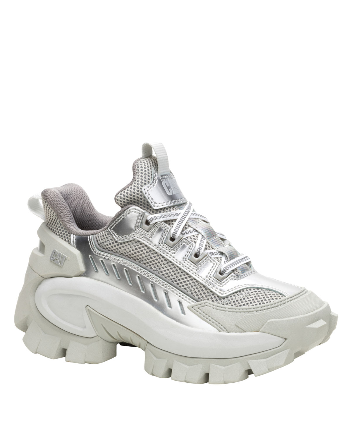 Zapatilla Casual Mujer Intruder Max Lace CH Plateada Cat