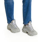 Zapatilla Casual Mujer Intruder Max Lace CH Plateada Cat