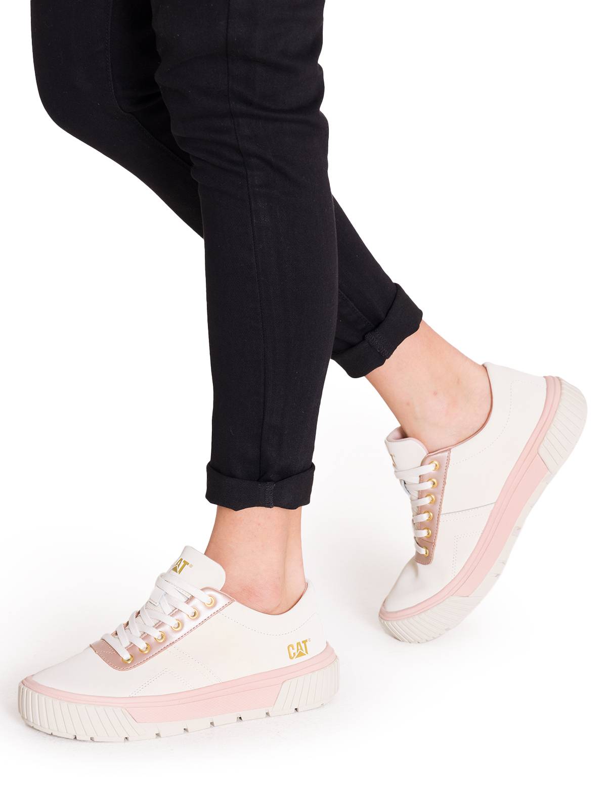 Zapatilla Casual Mujer Amp Canvas Blanco Cat