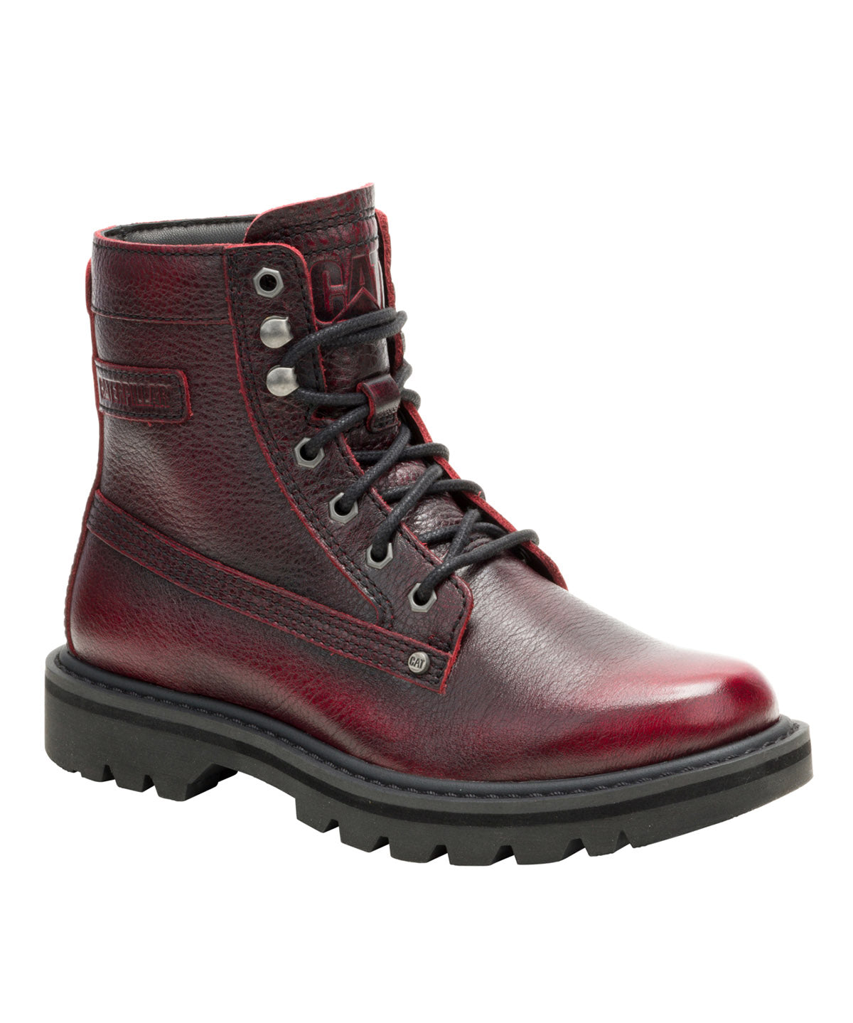 Botín de Cuero Mujer Colorado Grader Rojo Cat
