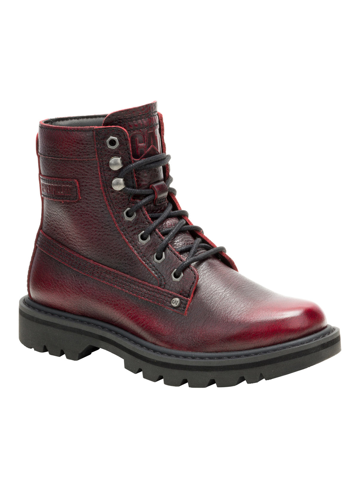 Botín de Cuero Mujer Colorado Grader Rojo Cat