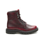 Botín de Cuero Mujer Colorado Grader Rojo Cat