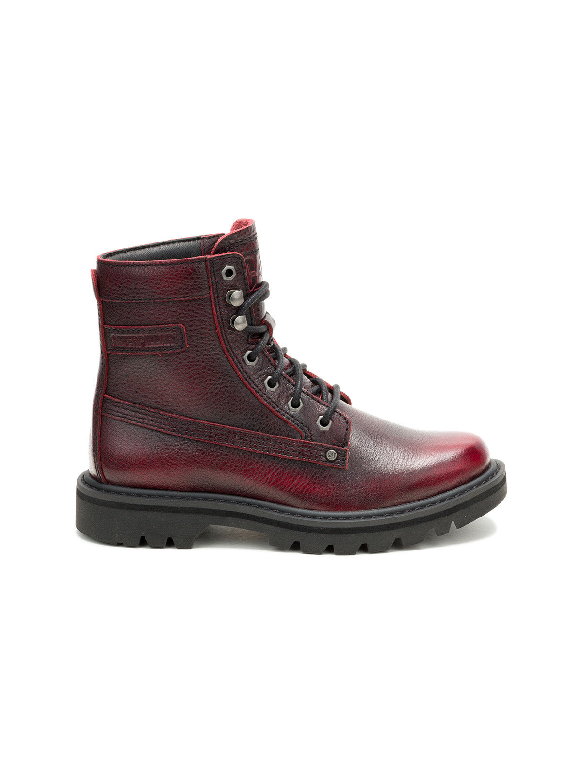 Botín de Cuero Mujer Colorado Grader Rojo Cat