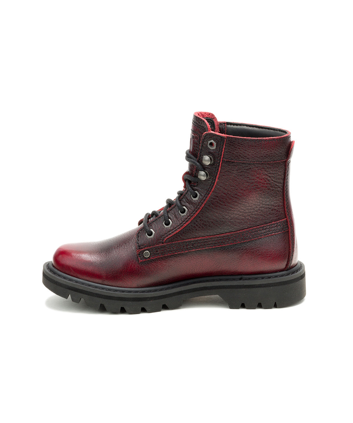 Botín de Cuero Mujer Colorado Grader Rojo Cat