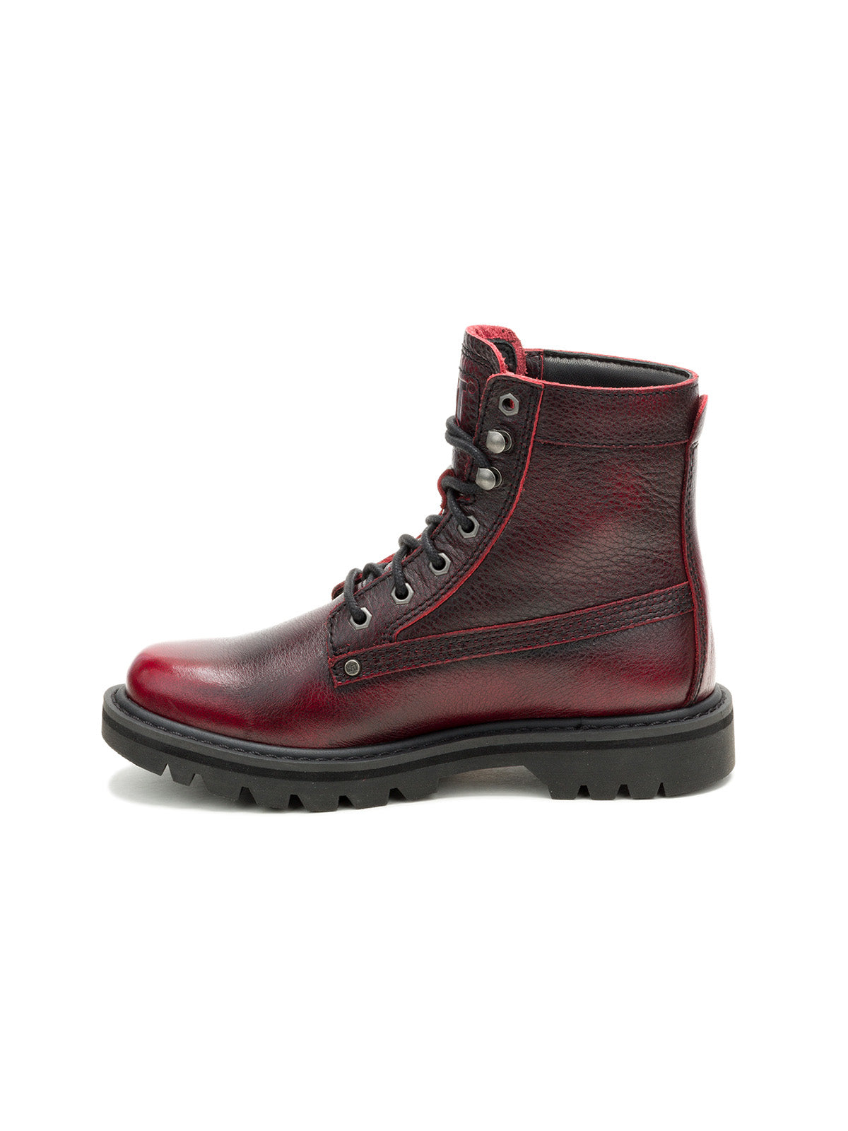 Botín de Cuero Mujer Colorado Grader Rojo Cat