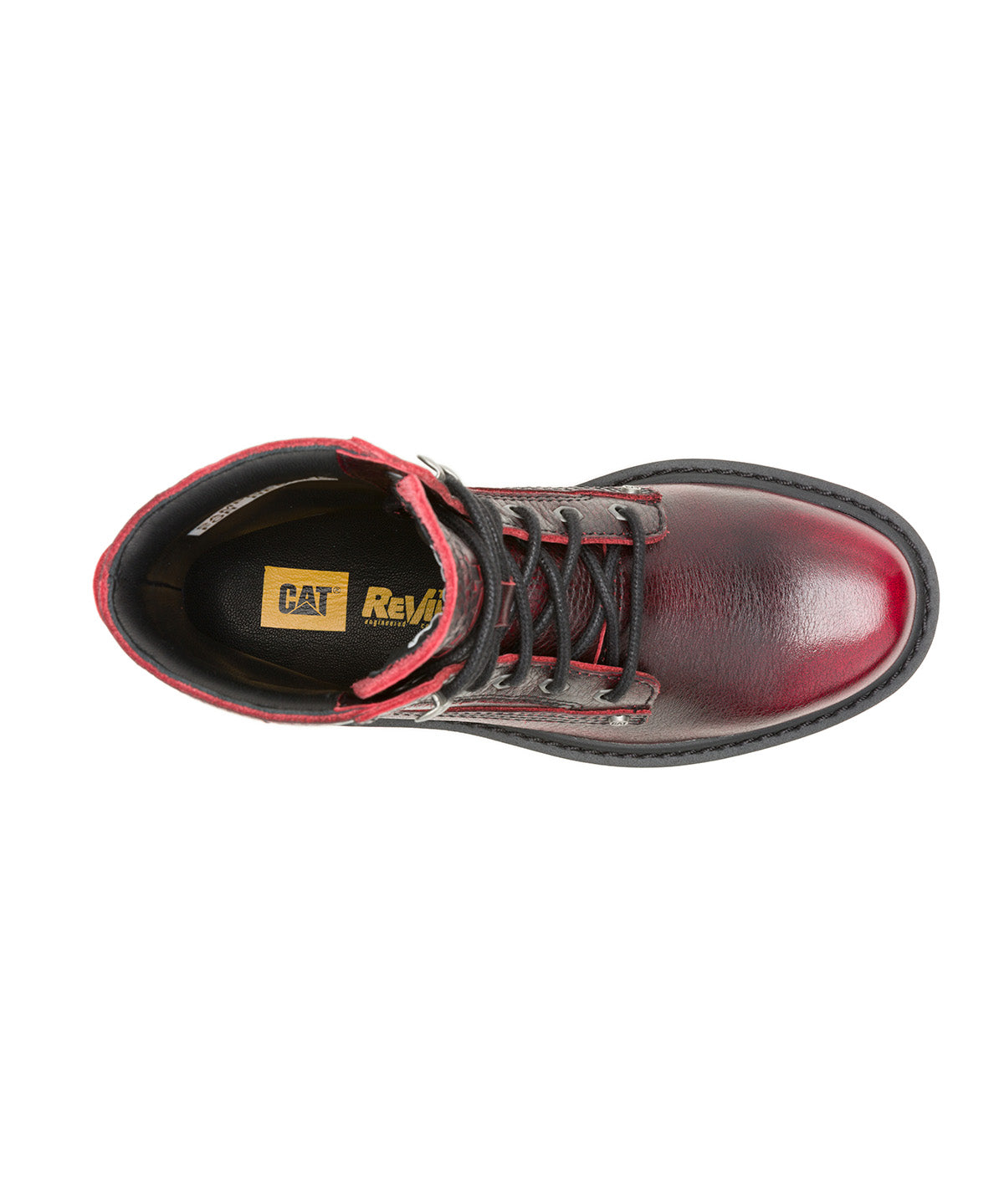 Botín de Cuero Mujer Colorado Grader Rojo Cat