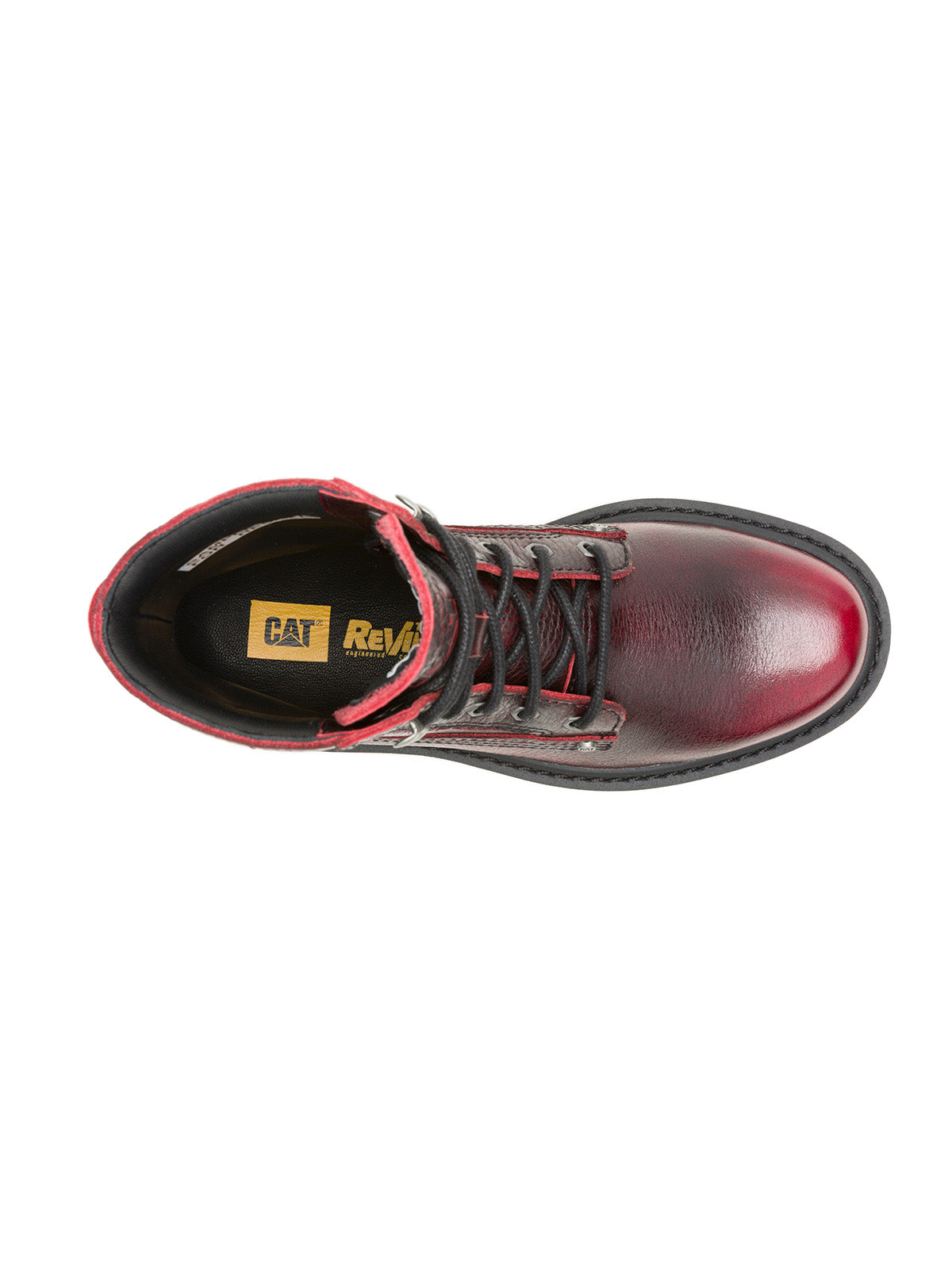 Botín de Cuero Mujer Colorado Grader Rojo Cat