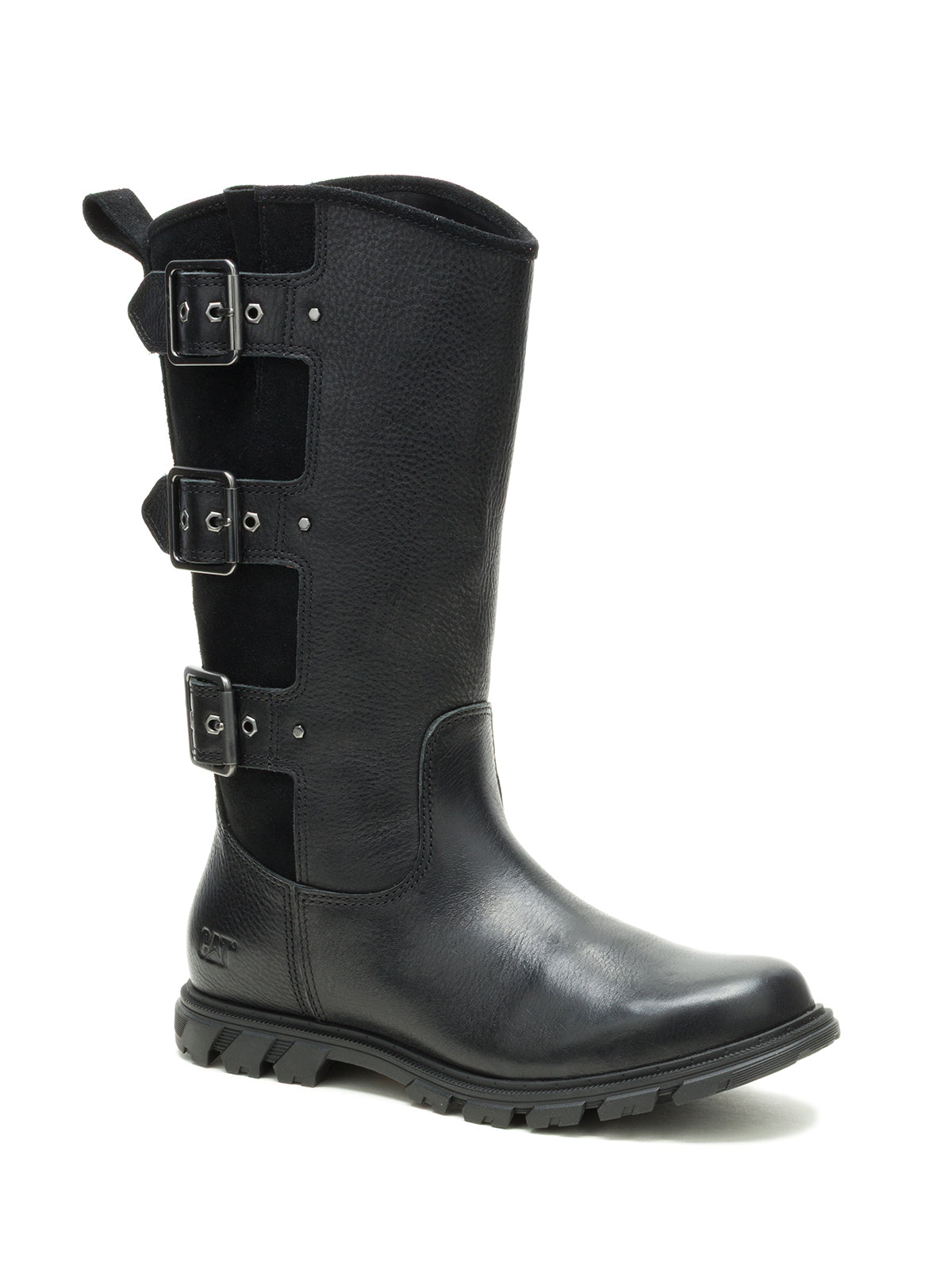 Bota de Cuero Notion Buckle Negro Cat