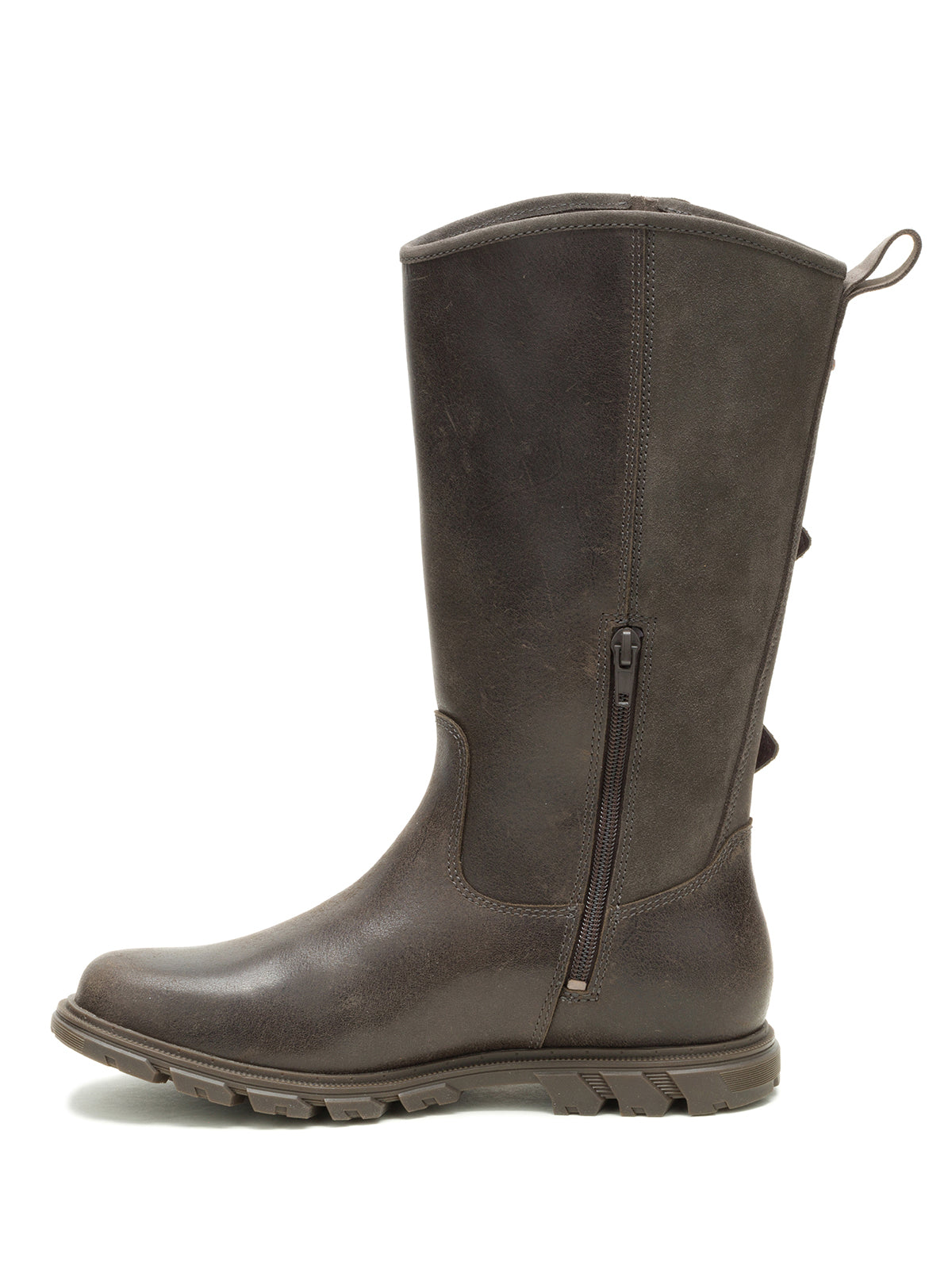 Bota de Cuero Notion Buckle Café Oscuro Cat