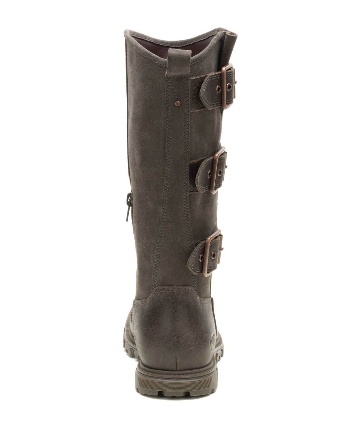 Bota de Cuero Notion Buckle Café Oscuro Cat