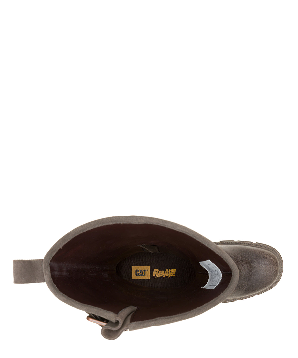 Bota de Cuero Notion Buckle Café Oscuro Cat