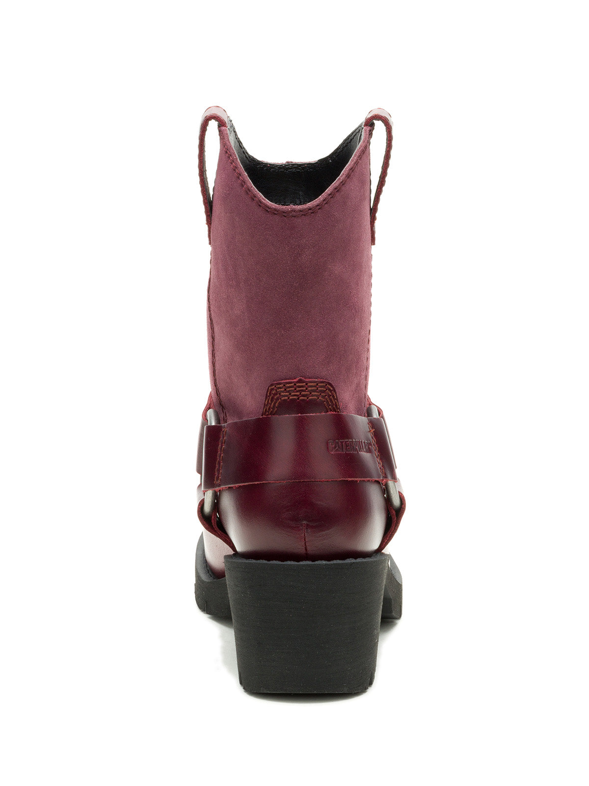 Botín Cuero Rewrite Harness Burdeo Cat