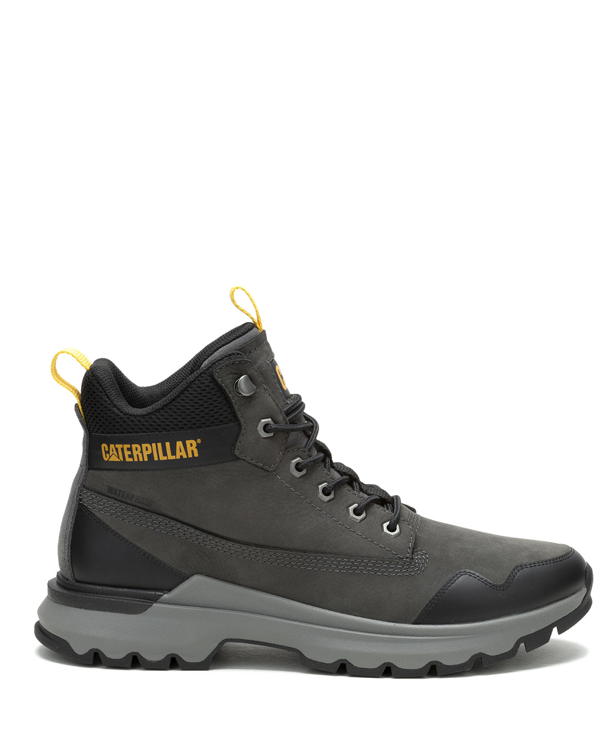 Zapatilla Con Caña Gamuza Hombre Colorado Sneaker Wp Gris Cat