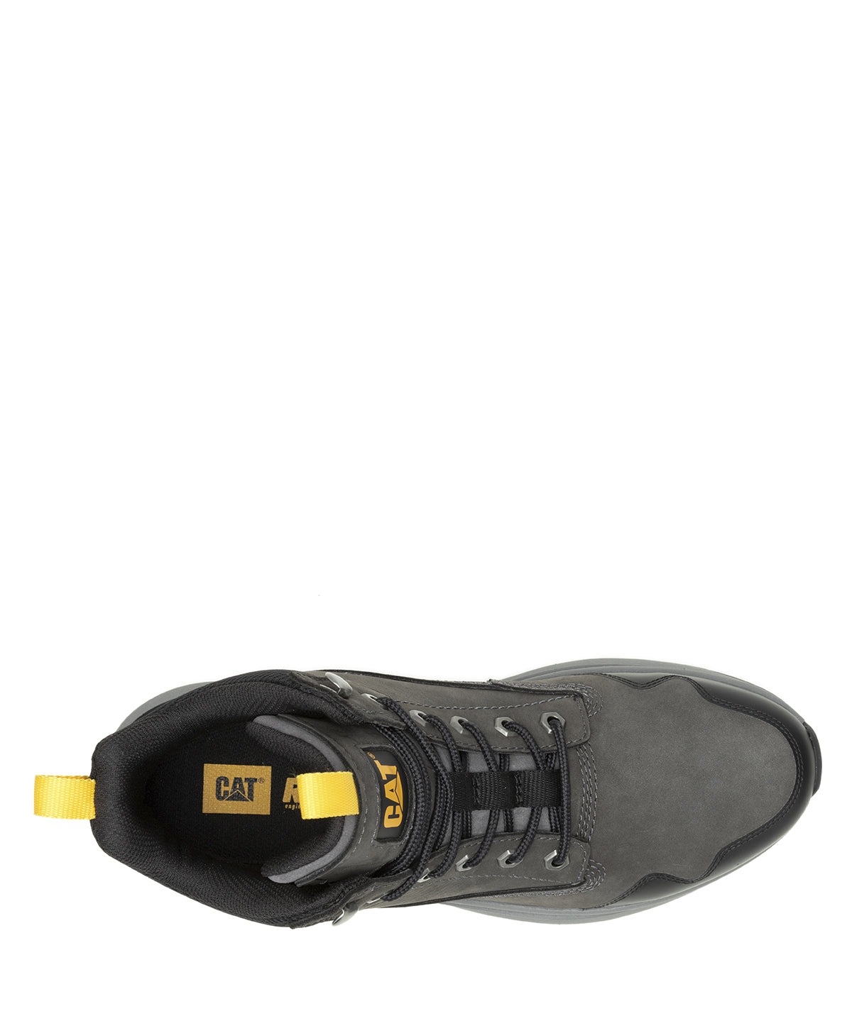 Zapatilla Con Caña Gamuza Hombre Colorado Sneaker Wp Gris Cat