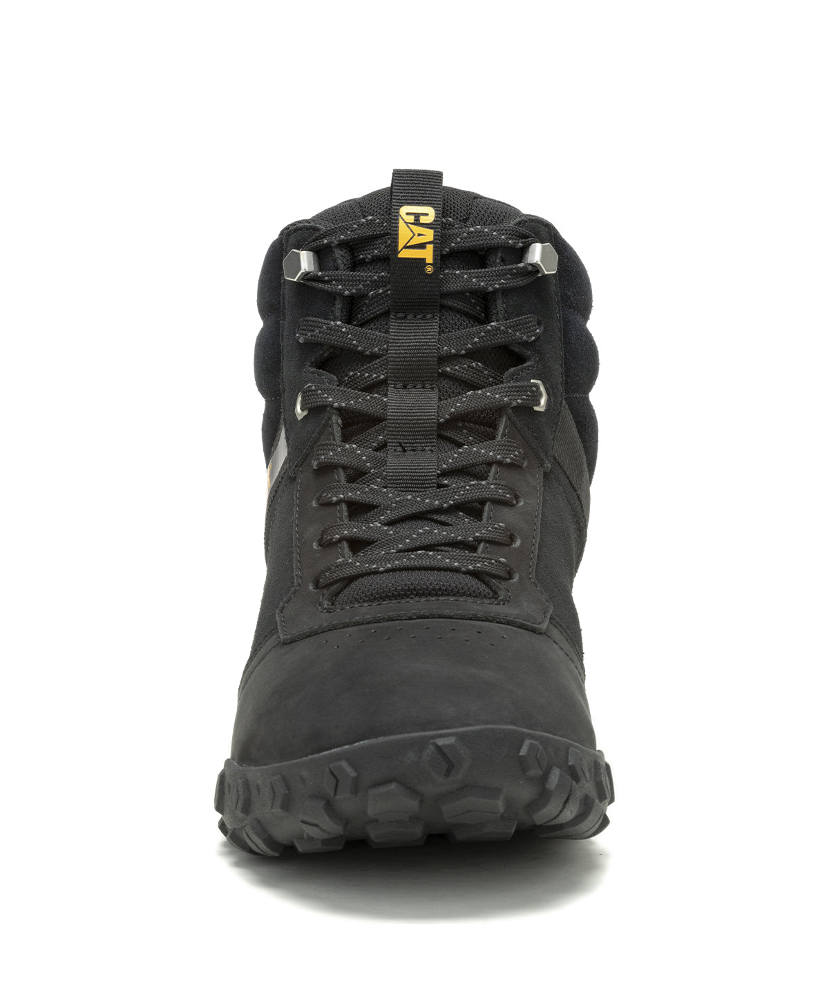 Zapatilla Con Caña Cuero Hombre Hex Ready Mid Negro Cat