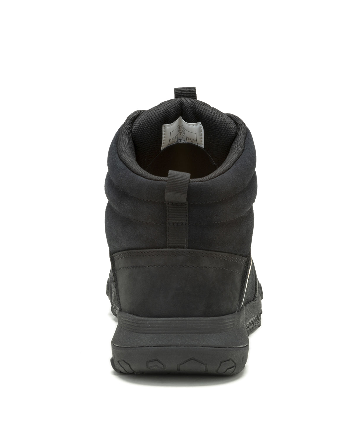 Zapatilla Con Caña Cuero Hombre Hex Ready Mid Negro Cat