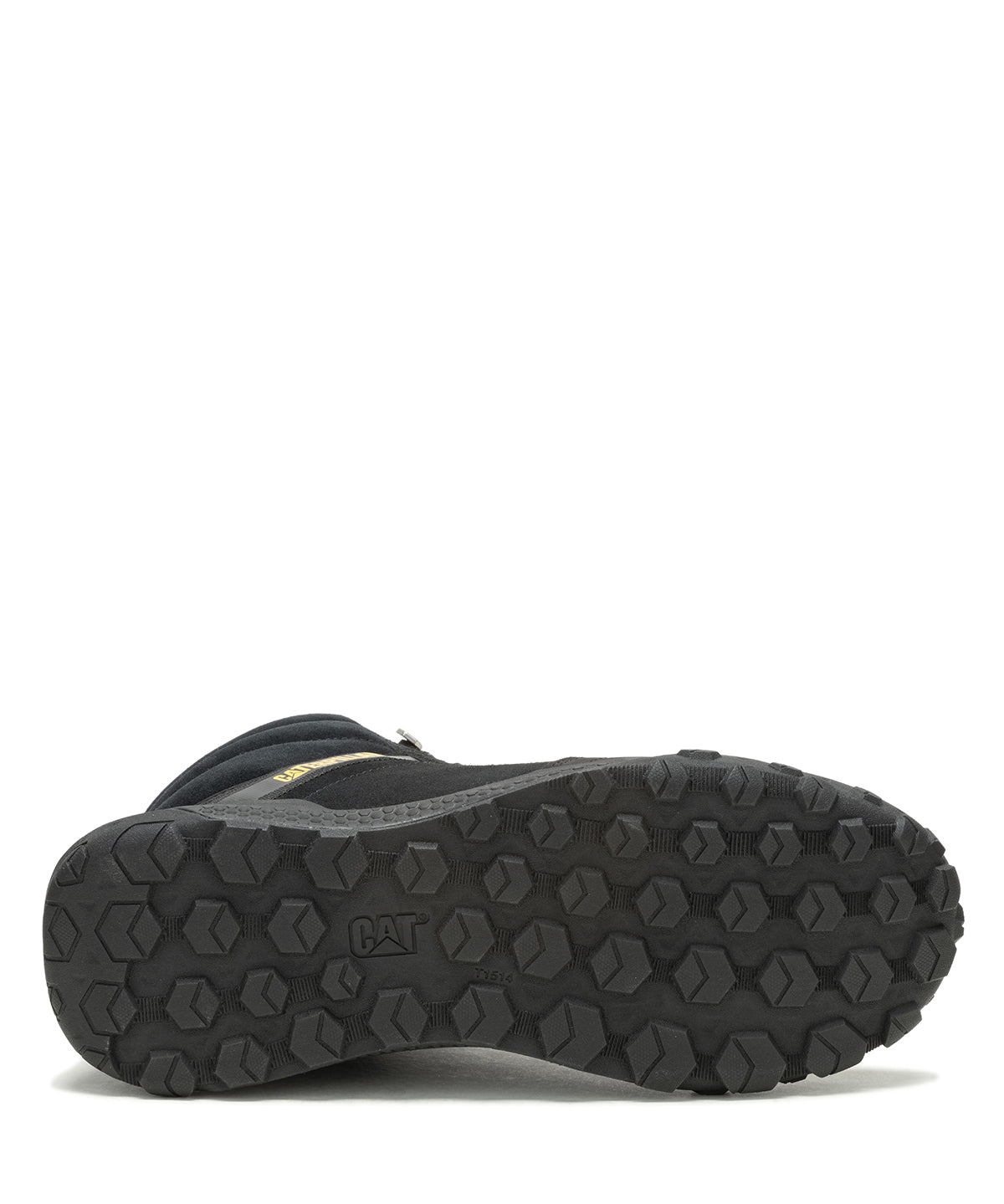 Zapatilla Con Caña Cuero Hombre Hex Ready Mid Negro Cat