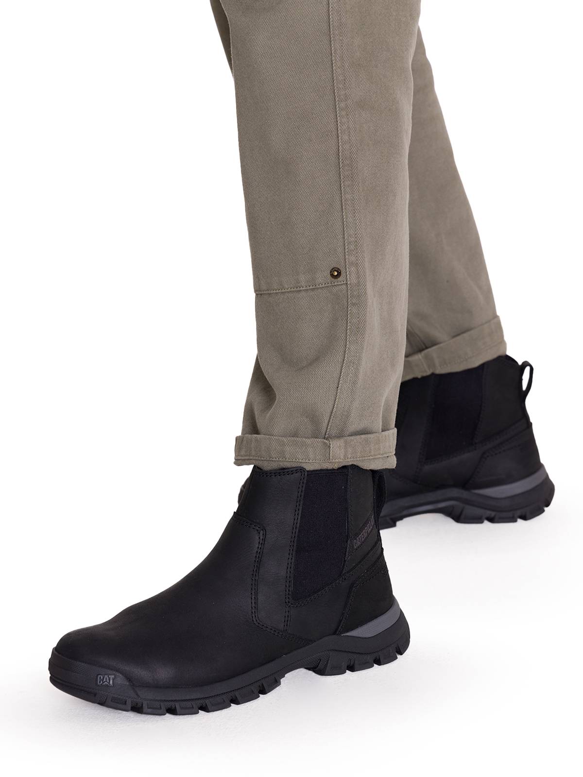 Botín Cuero Hombre Threshold Chelsea  Negro Cat