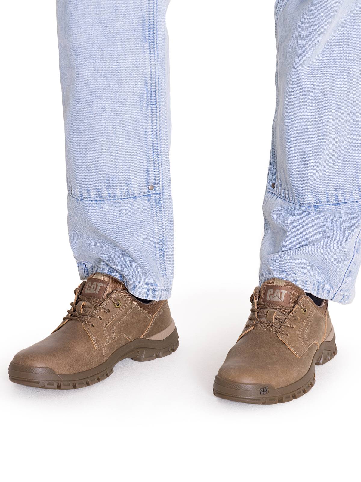 Zapatilla Cuero Hombre Threshold Low Café Oscuro Cat