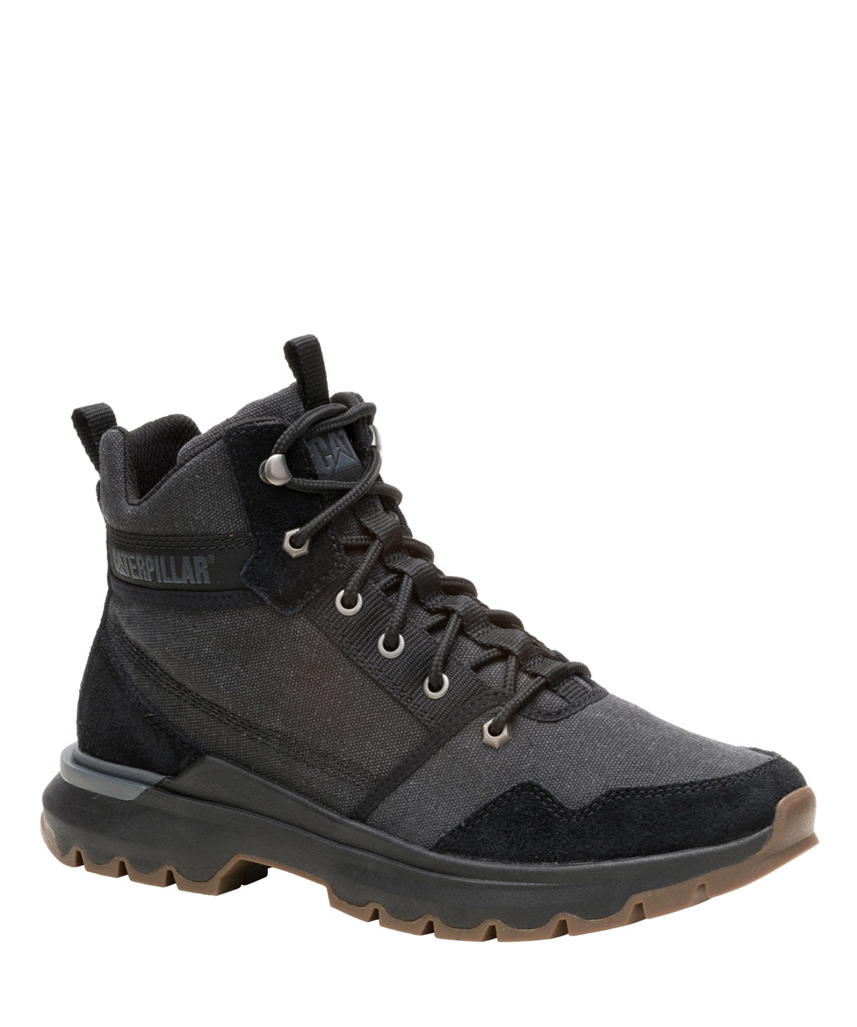 Zapatilla Con Caña Hombre Colorado Sneaker Canvas Negro Cat