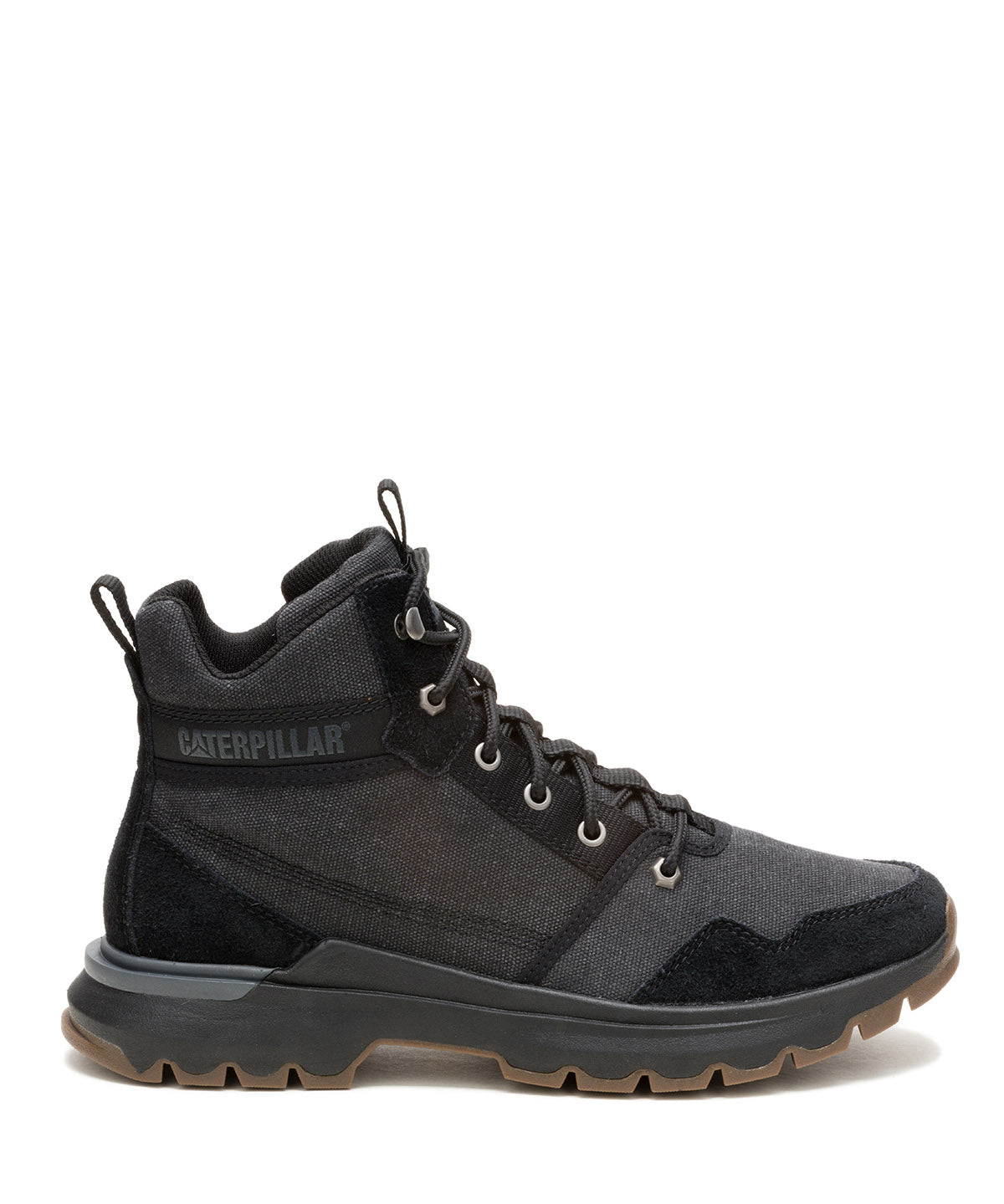 Zapatilla Con Caña Hombre Colorado Sneaker Canvas Negro Cat