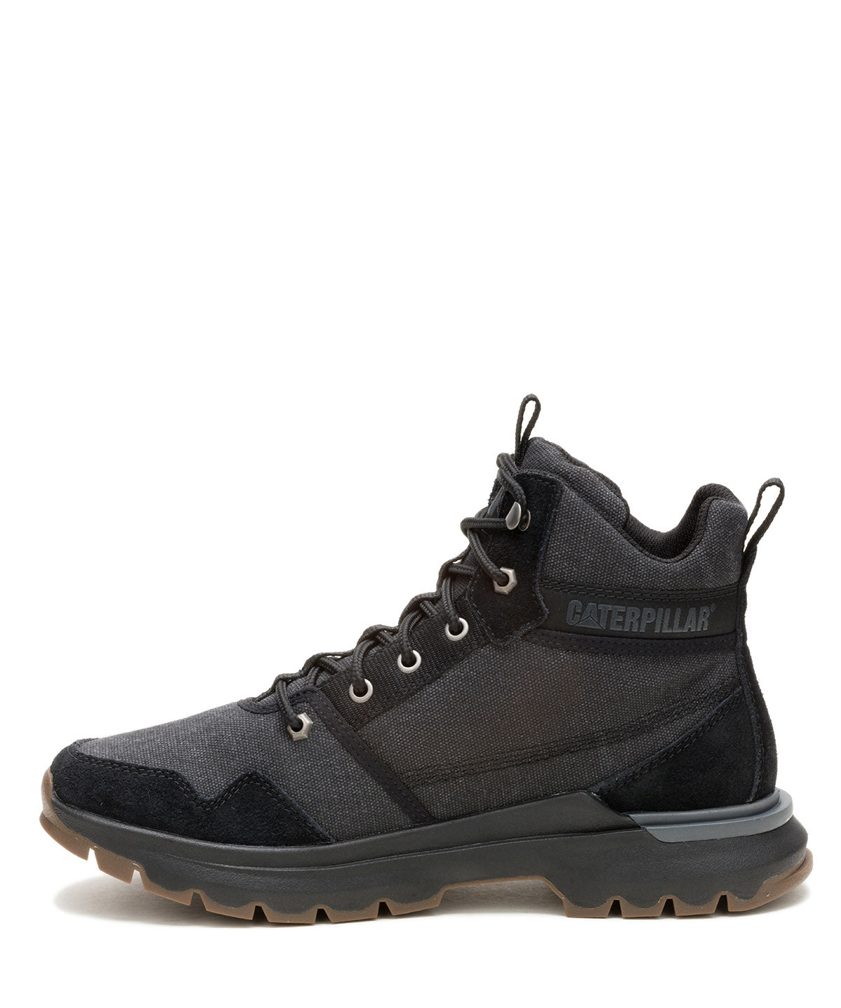 Zapatilla Con Caña Hombre Colorado Sneaker Canvas Negro Cat