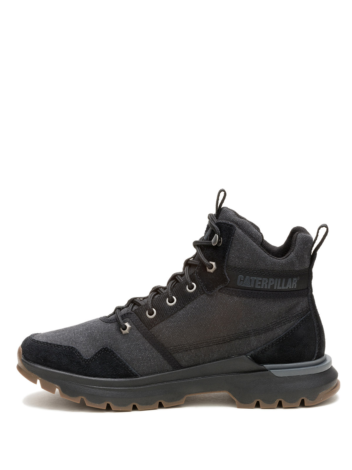 Zapatilla Con Caña Hombre Colorado Sneaker Canvas Negro Cat