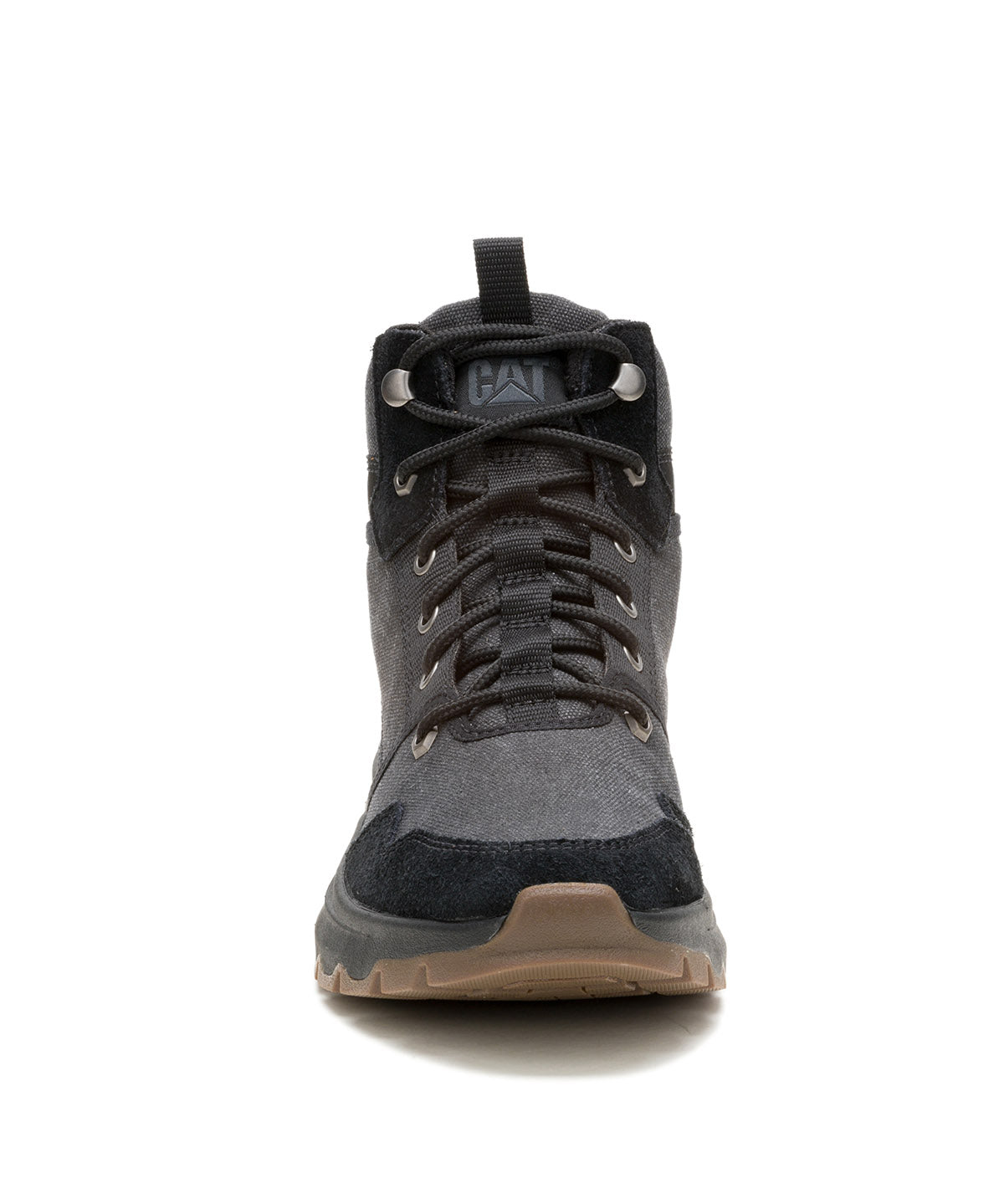 Zapatilla Con Caña Hombre Colorado Sneaker Canvas Negro Cat