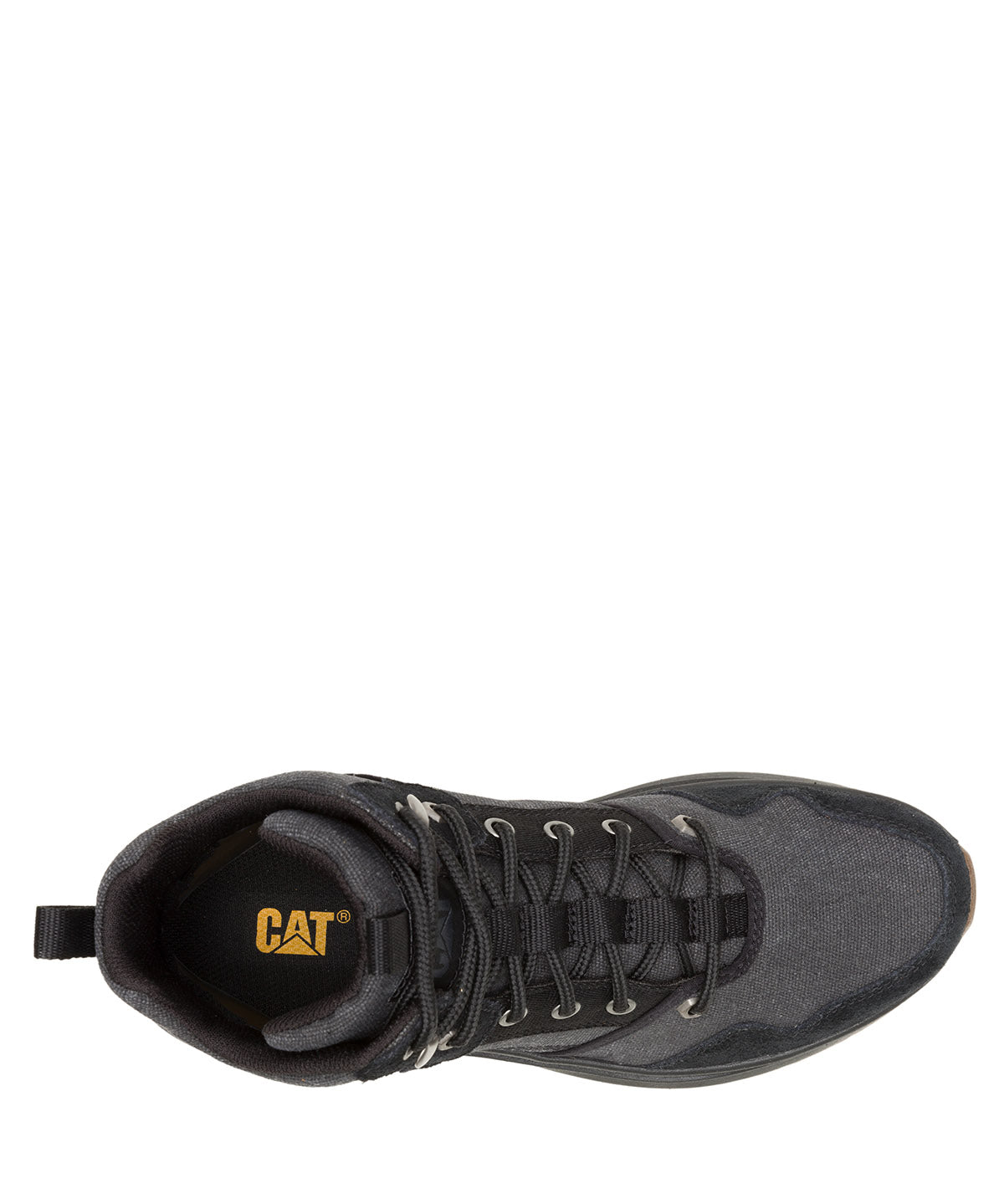 Zapatilla Con Caña Hombre Colorado Sneaker Canvas Negro Cat