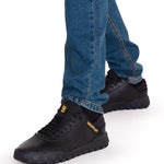Zapatilla Cuero Hombre Hex + Negro Cat