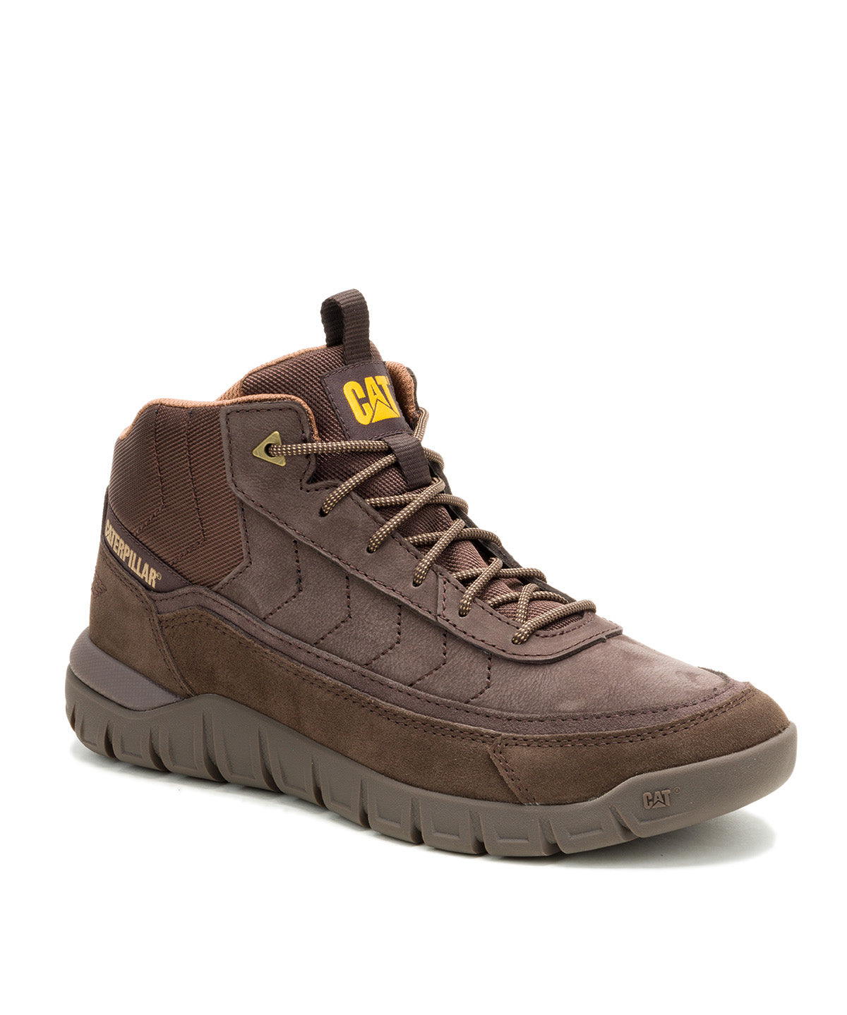 Zapatilla Caña Alta Hombre Versage Mid Café Oscuro Cat