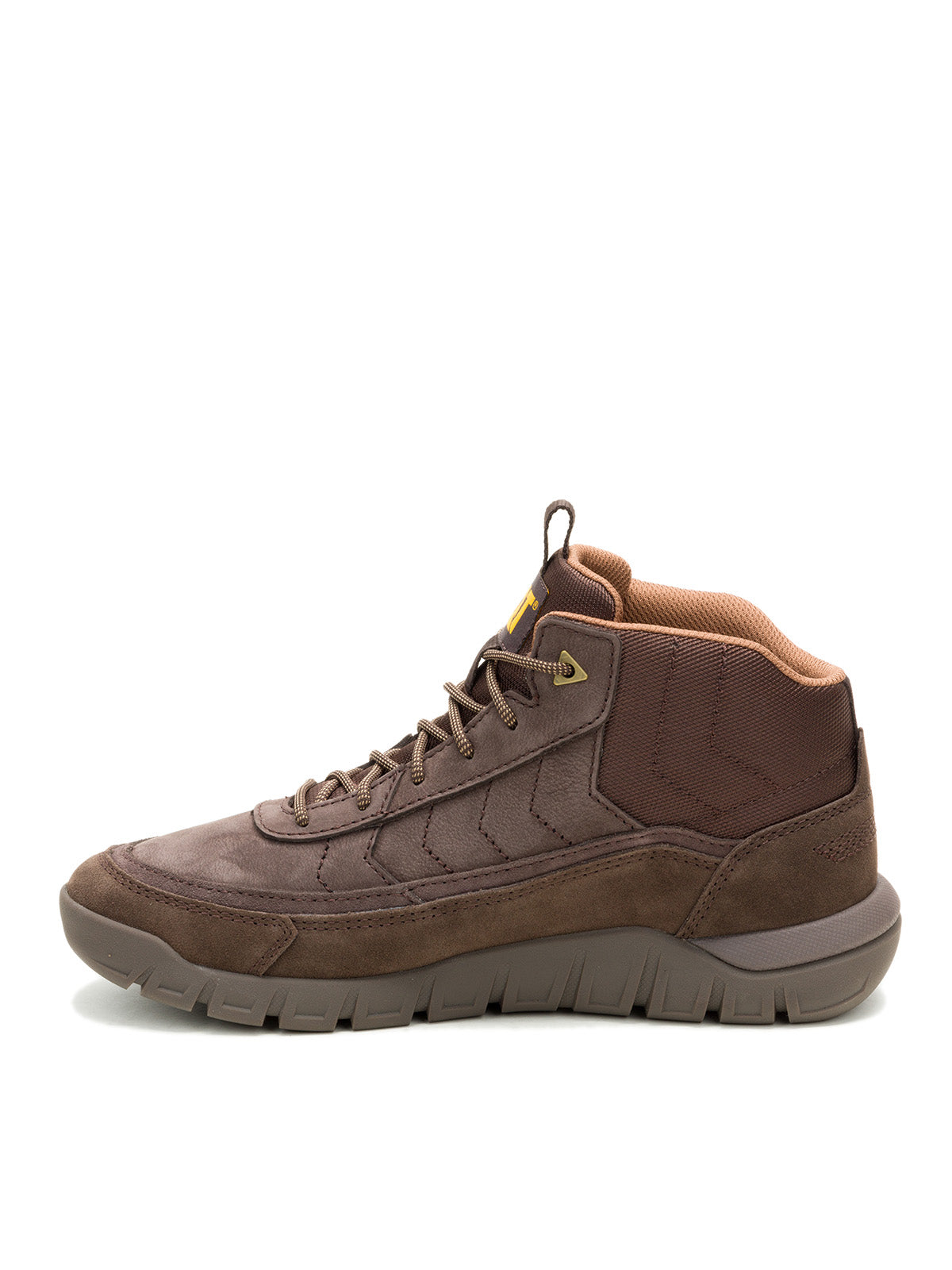 Zapatilla Caña Alta Hombre Versage Mid Café Oscuro Cat