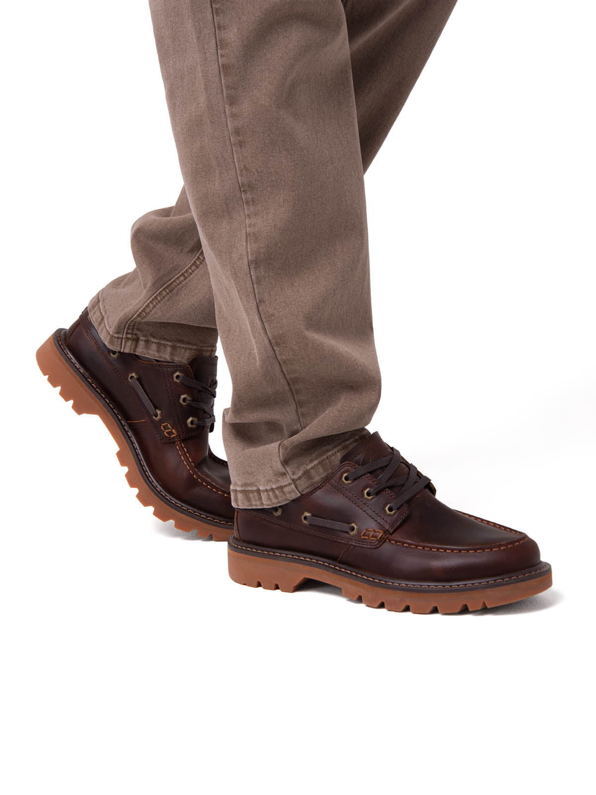 Zapato Hombre Colorado Boat Lo Café Oscuro Cat