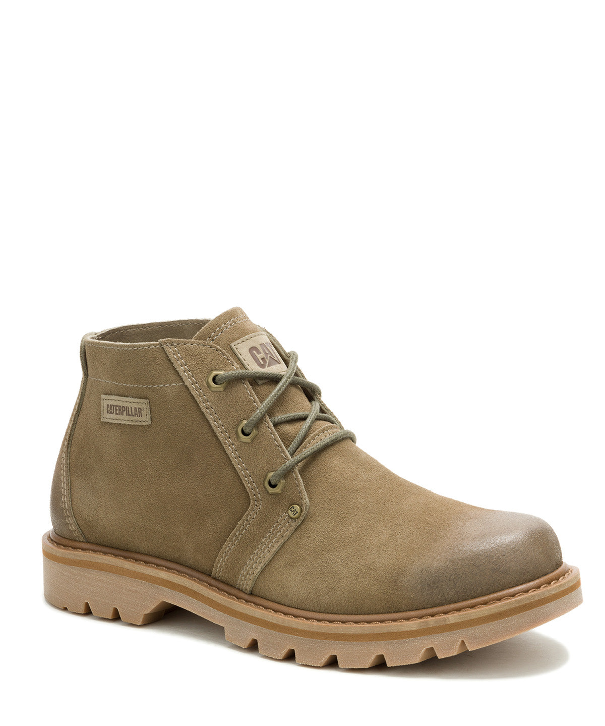 Botín Cuero Hombre Grader Chukka Verde Oliva Cat