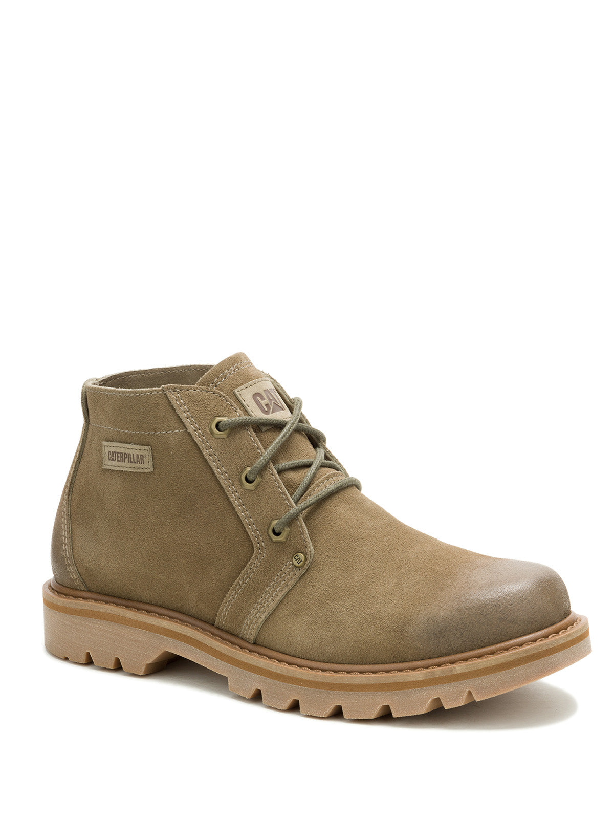 Botín Cuero Hombre Grader Chukka Verde Oliva Cat