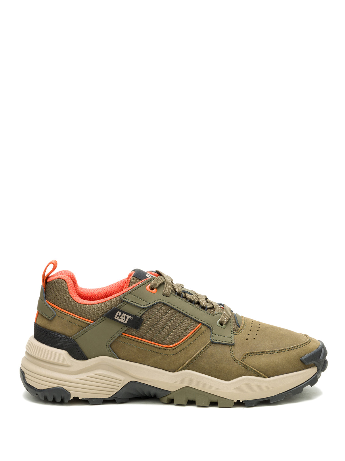 Zapatilla Hombre Grapple Leather Verde Oliva Cat