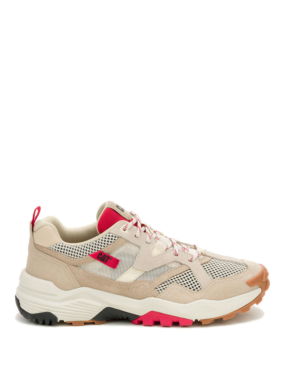 Zapatilla Hombre Grapple Suede Mesh Beige Cat