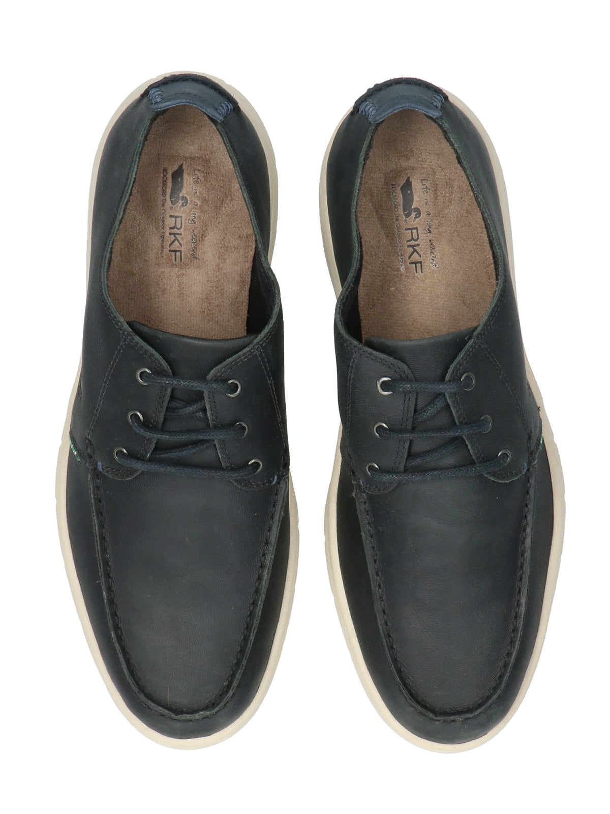 Zapato Cuero Hombre Adam Azul Rockford