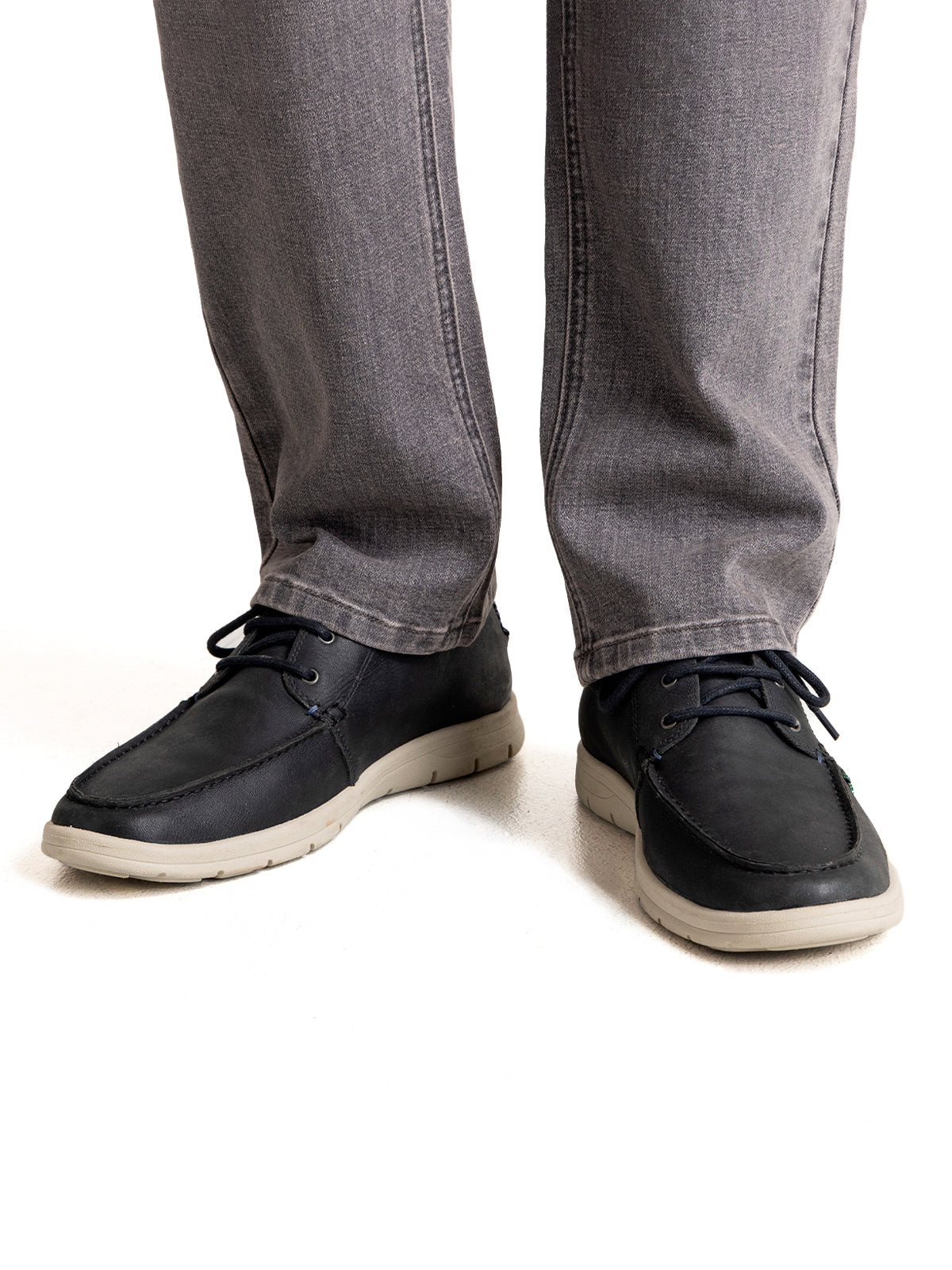 Zapato Cuero Hombre Adam Azul Rockford