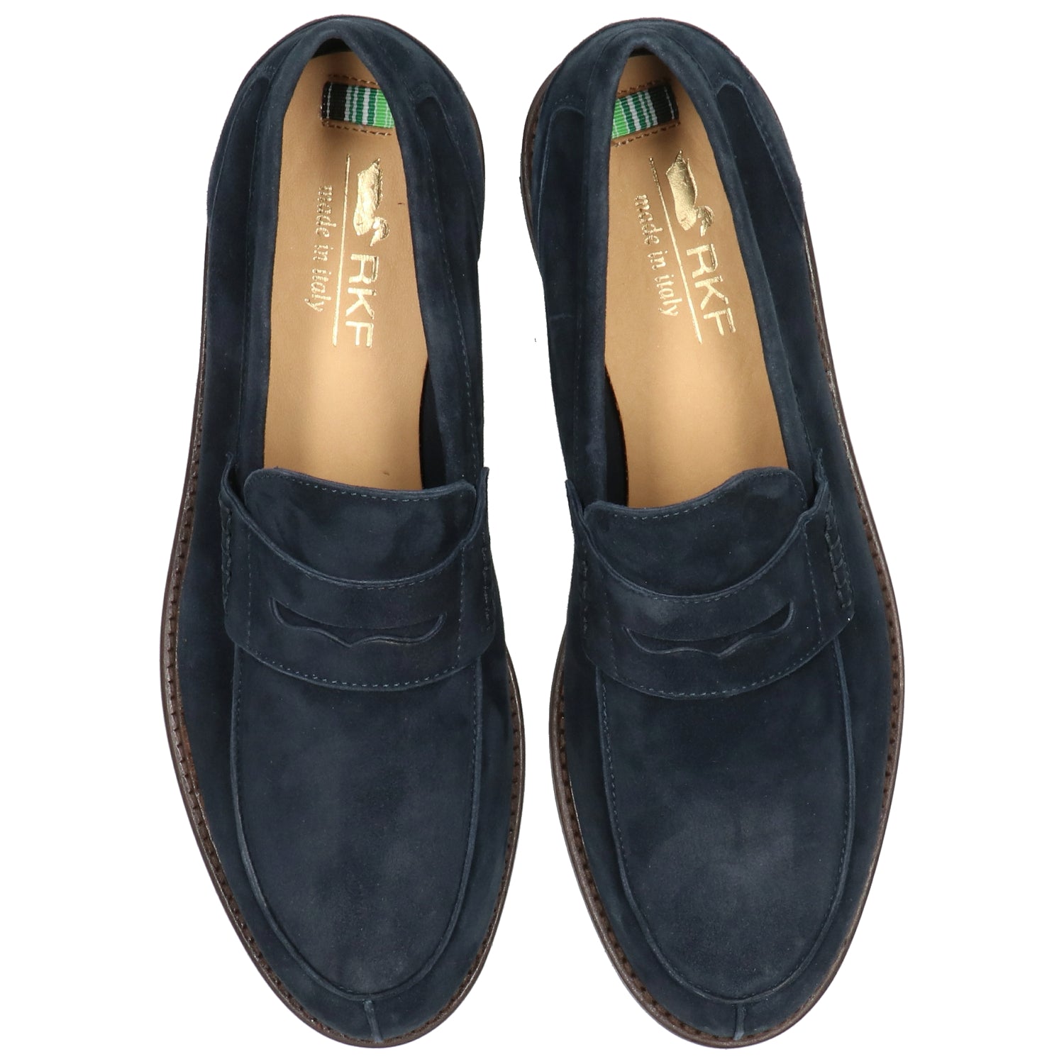 Mocasín Cuero Hombre Oglio Azul Rockford